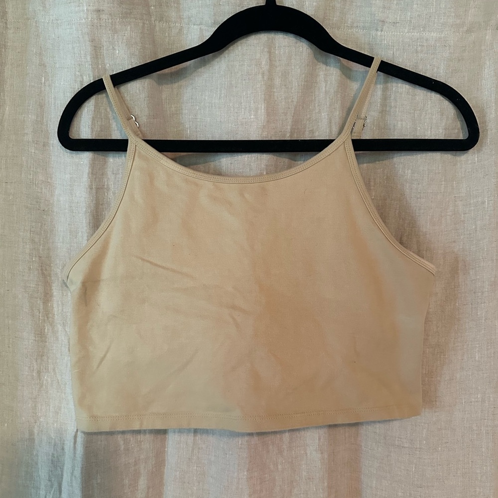 Women's Tan Crop Top